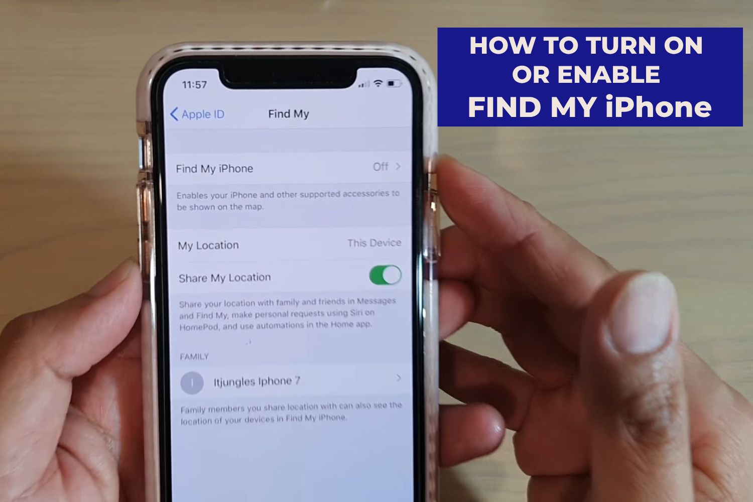 How to set up find my iphone